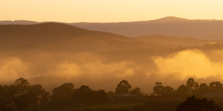 Sunrise in the Yarra Valley, Australia 