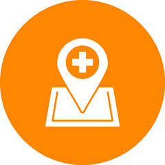 Obraz premium Location hospital Icon