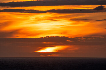 sunset over the sea
