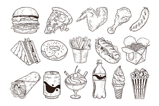 Handdrawn Fast Food Illustration