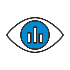 Eye With Market Chart Inside Pupil Icon