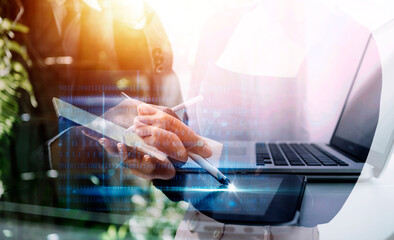 Business Consulting meeting working and brainstorming new business project finance investment concept