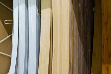 laminate. Flooring on shelves in a hardware store. 
