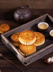 The traditional Chinese festival Mid-Autumn Festival food moon cake