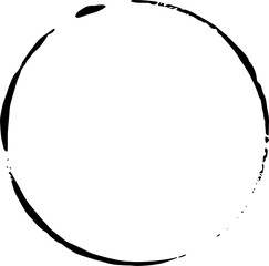 circle paint stroke grunge vector design illustration isolated on transparent background 