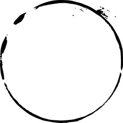 circle paint stroke grunge vector design illustration isolated on transparent background 