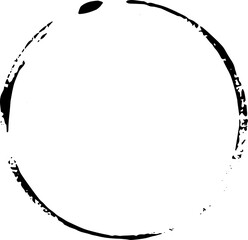 circle paint stroke grunge vector design illustration isolated on transparent background 