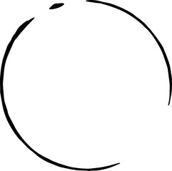 circle paint stroke grunge vector design illustration isolated on transparent background 