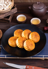 The traditional Chinese festival Mid-Autumn Festival food moon cake