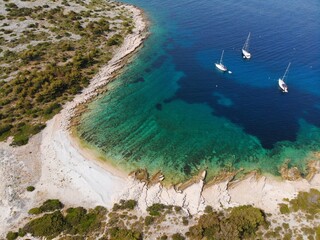 Drone Croatia - Zirje Island - obrazy, fototapety, plakaty