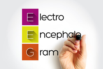 EEG - electroencephalogram acronym, medical concept background