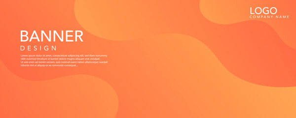Abstract orange background, Orange banner
