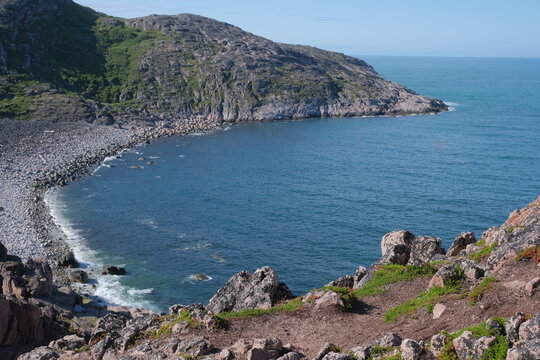 Rocky Coast Of The Barents Sea, Murmansk Region, Russia