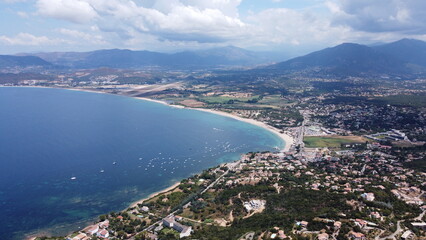 Corsican mountain and sea