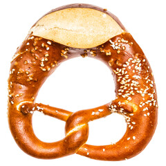 PNG Bavarian salted bread pretzel isolated Oktoberfest object