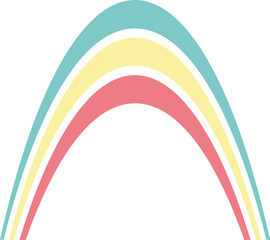 rainbow vector design illustration isolated on transparent background 