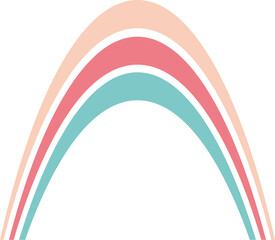 rainbow vector design illustration isolated on transparent background 