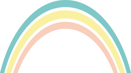rainbow vector design illustration isolated on transparent background 