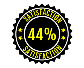 44% Satisfaction Sign Vector transparent background