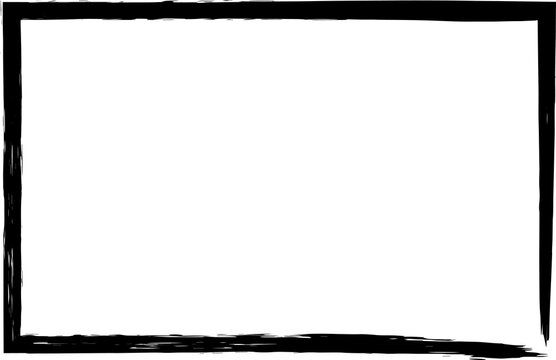 rectangle brush stroke design illustration isolated on transparent background