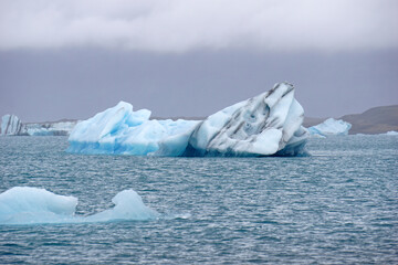 Ice floes at Jokulsarlon glacial lagoon in Iceland