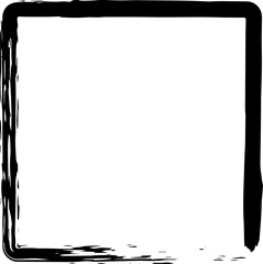 Obraz premium square brush stroke design illustration isolated on transparent background