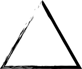 triangle brush stroke vector design illustration isolated on transparent background