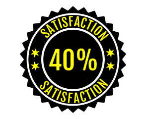 50% Satisfaction Sign Vector transparent background
