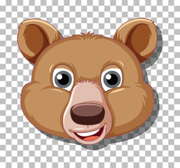Head of grizzly bear cartoon