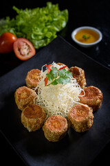 Deep Fried Crab meat roll, Hoi Jo, Crab meat.