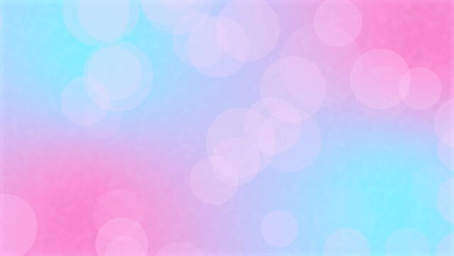 Pink and light blue abstract motion background with floating bubbles