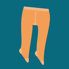 tights on a green background