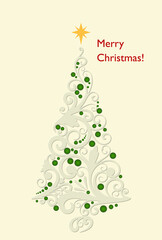 Christmas card, Christmas tree