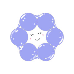 Cartoon blue snowflake