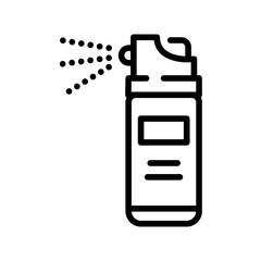 Pepper spray olor line icon. Pictogram for web page