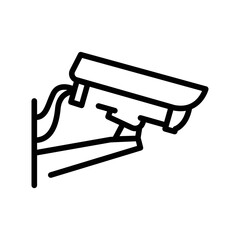 Surveillance camera olor line icon. Pictogram for web page