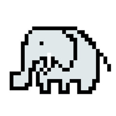 Fototapeta premium ドット絵ぞうさん