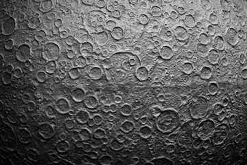 Surface of the moon with impact craters. Model of the moon.