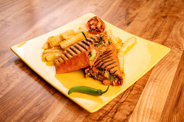 wrap with French fries 