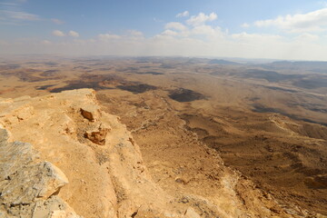 Fototapeta na wymiar Ramon Crater is an erosion crater in the Negev Desert in southern Israel.