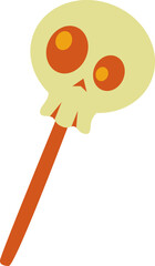 Halloween witch cane icon