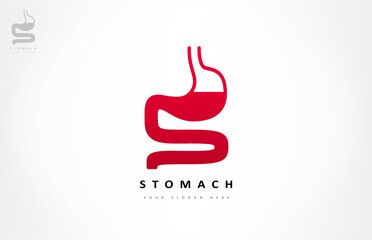 Fototapeta premium stomach logo vector human organ gastrointestinal tract design