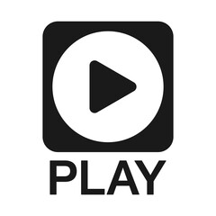 Play button icon. Video or Music player button Vector illustration