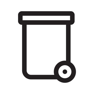 Trash can outline icon. Trash bin vector illustration