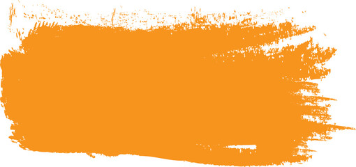 Orange brush stroke isolated on white background. Trendy brush stroke vector for orange ink paint, grunge backdrop, dirt banner, watercolor design and dirty texture. Brush stroke vector