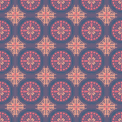 Floral Seamless Pattern Background Garden Nature Damask Aboriginal Ornament Art