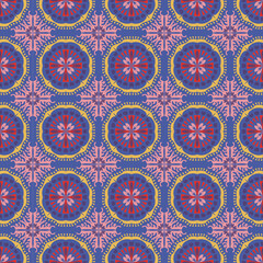 Floral Seamless Pattern Background Garden Nature Damask Aboriginal Ornament Art