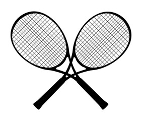 Two tennis rackets diagonally