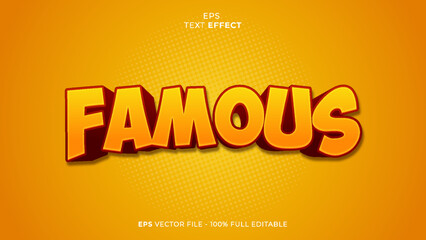 Famous editable text effect font