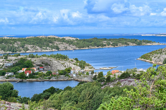 Overlooking the sea outside Stromstad Sweden a cloudy day
